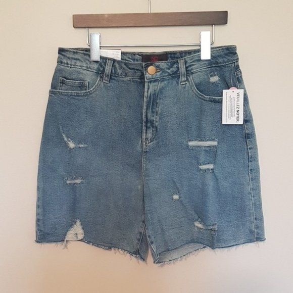 NOBO Pants - NOBO  distressed denim boyfriend shorts